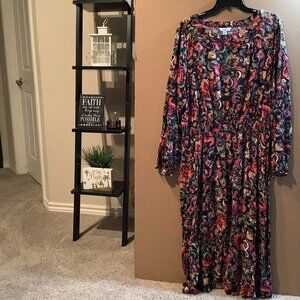 Croft & Barrow Multi Colored Paisley Dress